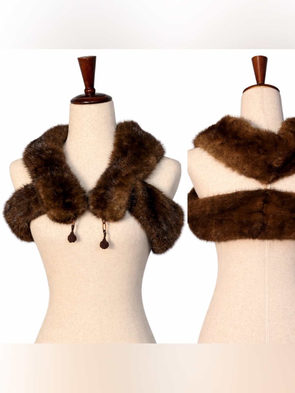 Vintage mink stole fur, shrug. Very good condition. Glamorous. - Picture 4 of 5